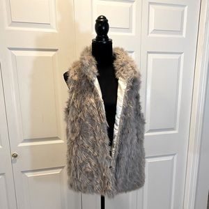 Faux Fur Vest—ashy color
